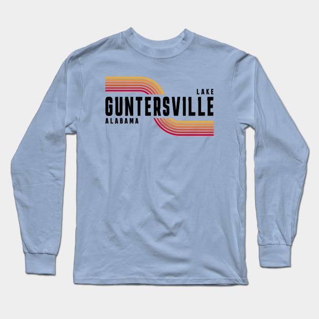 Lake Guntersville 80's Retro Long Sleeve T-Shirt by Alabama Lake Life